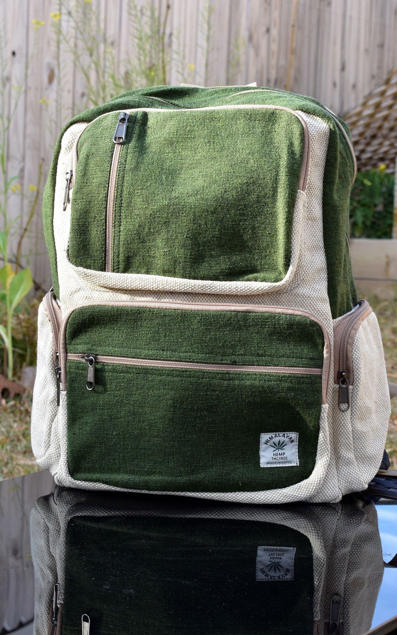 Namaste Fashionable Unisex Multicolor Natural Gheri Handmade Organic Vegan Eco-Friendly Backpack.