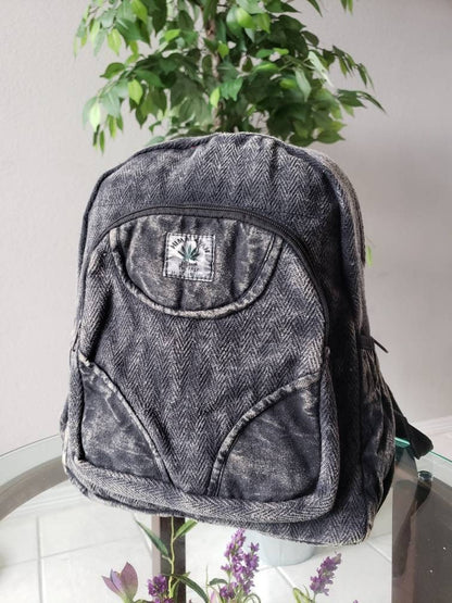 Namaste Stonewashed Rucksack Colorful Natural Unisex Handmade Organic Eco Friendly Backpack