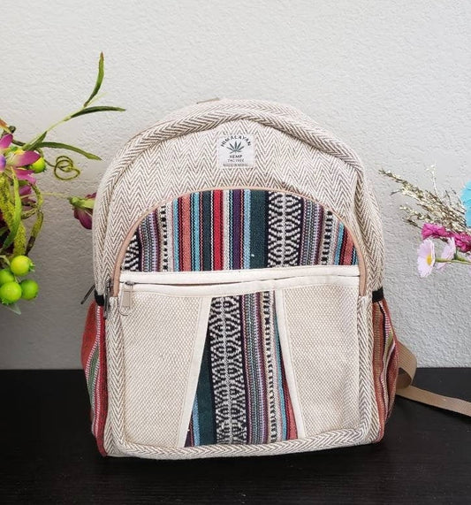 Namaste Colorful Natural Unisex Handmade Organic Eco Friendly Backpack