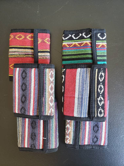 Organic Natural Eco-Friendly Nepalese Handmade Unisex Embroidery Colorful Gheri Durable Wallet/Purse