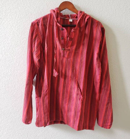 Namaste Holiday Unisex Striped Handmade Nepalese Hoodie.