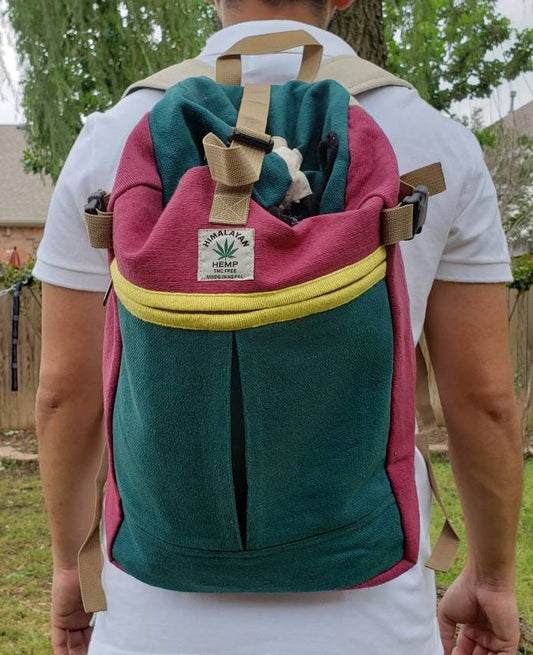 Namaste Fashionable Unisex Multicolor Natural Handmade Organic Vegan Eco-Friendly Cotton Drawstring Backpack