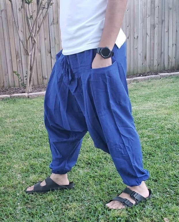 Namaste Fashionable Unisex Multicolor Handmade Hippie Plain Cotton Hippy Boho Comfy Festival Bright Nepalese Harem Yoga Pants Trouser