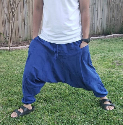 Namaste Fashionable Unisex Multicolor Handmade Hippie Plain Cotton Hippy Boho Comfy Festival Bright Nepalese Harem Yoga Pants Trouser