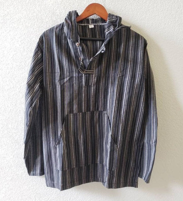 Namaste Holiday Unisex Striped Handmade Nepalese Hoodie.