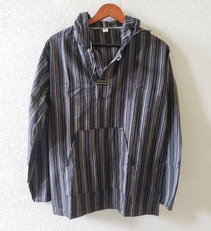 Namaste Holiday Unisex Striped Handmade Nepalese Hoodie.