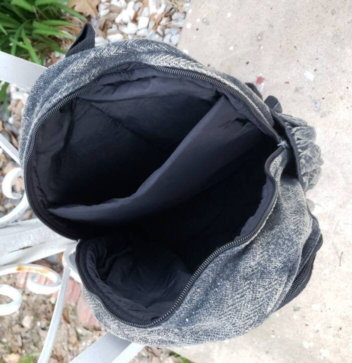 Namaste Stonewashed Rucksack Colorful Natural Unisex Handmade Organic Eco Friendly Backpack
