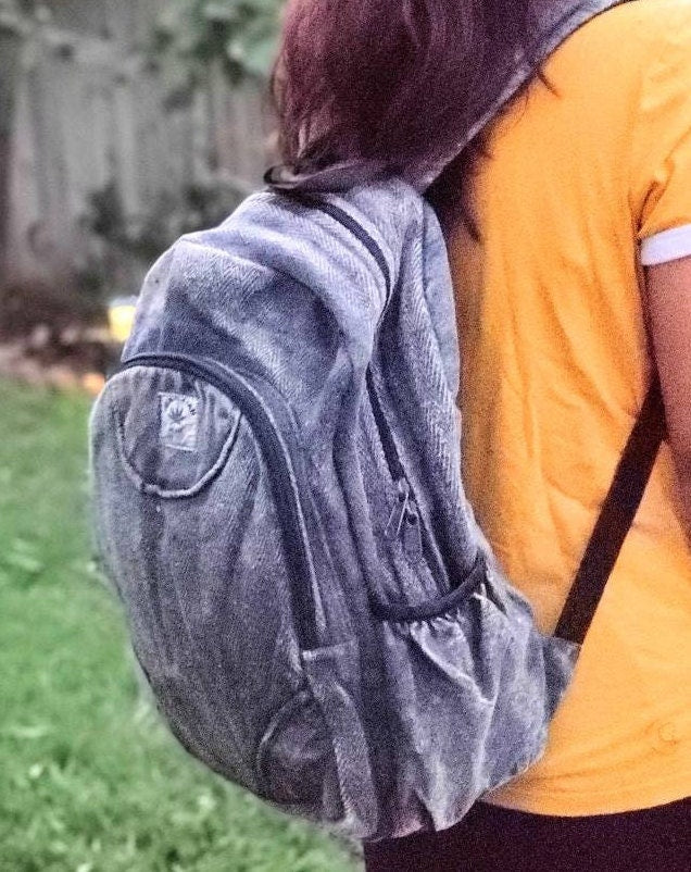Namaste Stonewashed Rucksack Colorful Natural Unisex Handmade Organic Eco Friendly Backpack