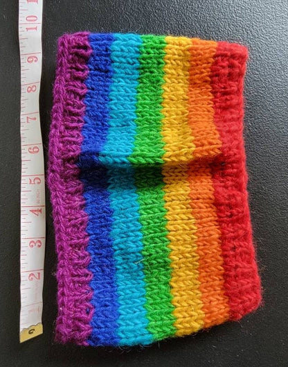 Namaste Unisex Hand Knit Nepalese Sheep's Wool Natural Unique Warm Colorful Headband.