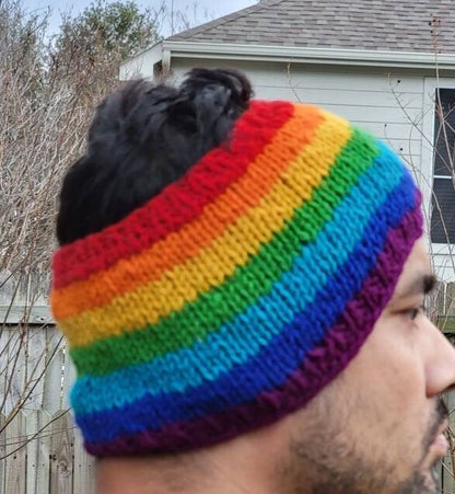 Namaste Unisex Hand Knit Nepalese Sheep's Wool Natural Unique Warm Colorful Headband.
