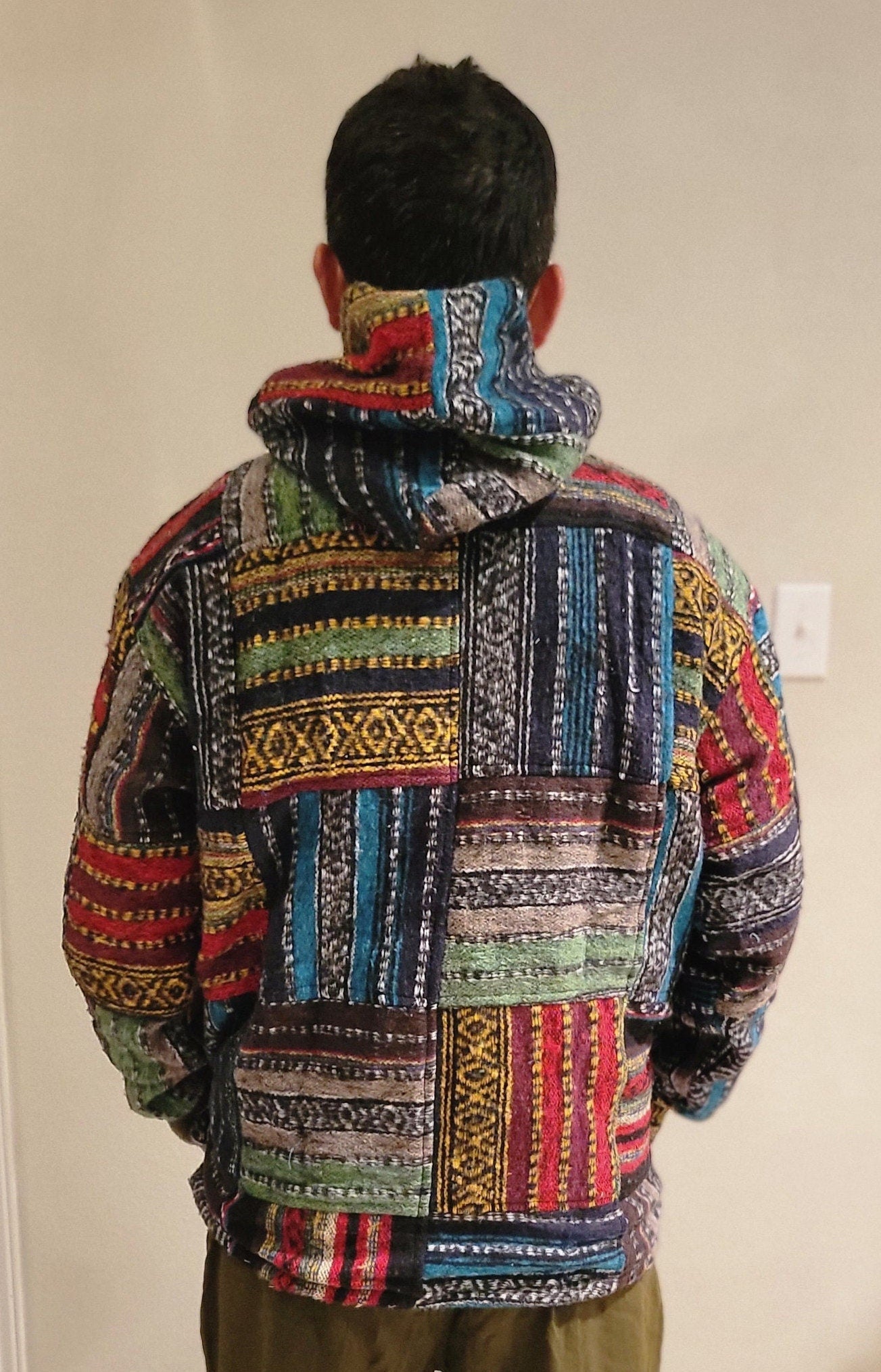 Namaste Aztec Styled Unisex Organic Fleecelined Winter Handmade Comfortable Warm Jacket