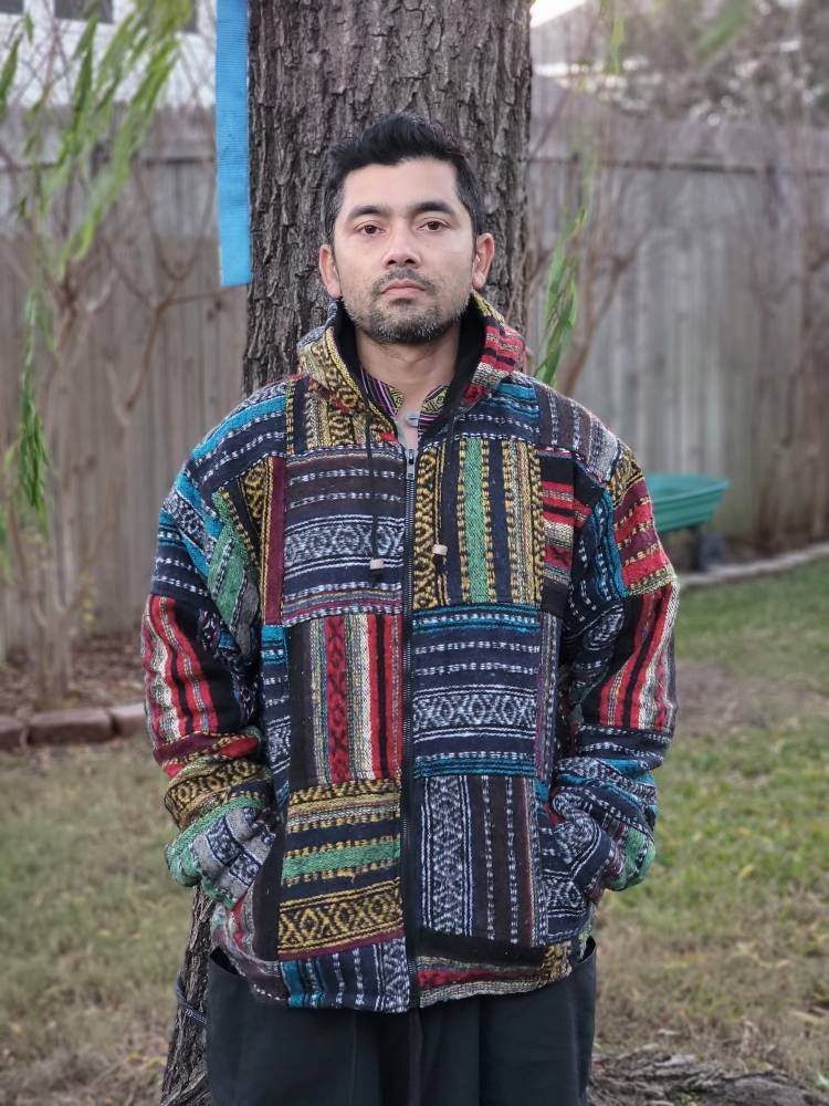 Namaste Aztec Styled Unisex Organic Fleecelined Winter Handmade Comfortable Warm Jacket