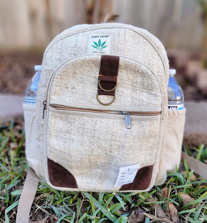Namaste Pure Natural Hemp Fashionable Nepali Unisex Handmade Organic Vegan Eco-Friendly Backpack.
