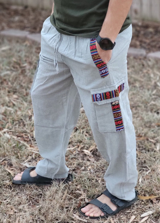 Namaste Fashionable Unisex Multicolor Handmade Hippie Trunked Durable Cotton Trouser