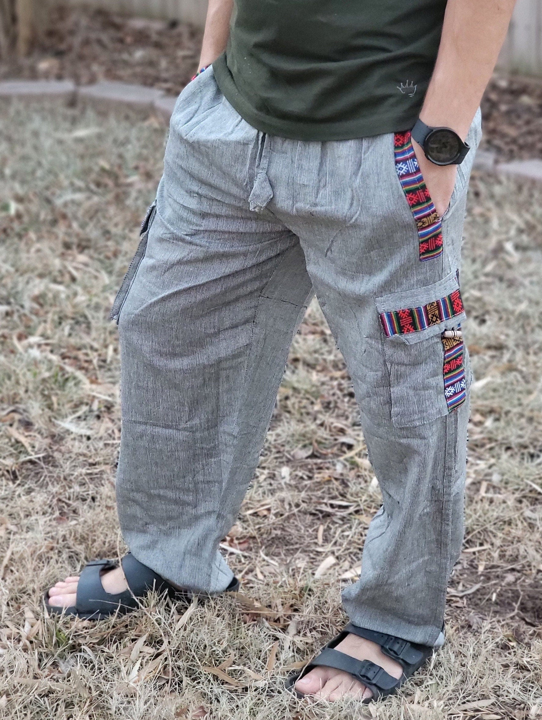 Namaste Fashionable Unisex Multicolor Handmade Hippie Trunked Durable Cotton Trouser