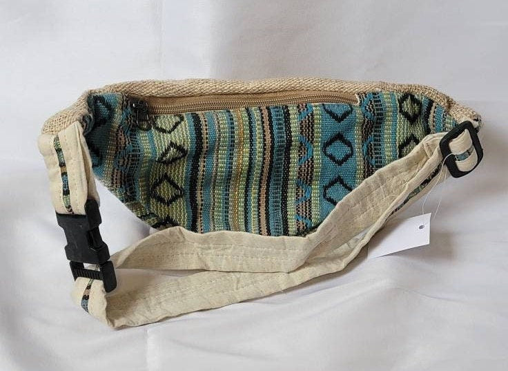 Namaste Handmade Unisex Colorful Fashionable Unique Organic Hemp Bag/Fanny Pack/Bum Bag/Money Bag/Passport Bag