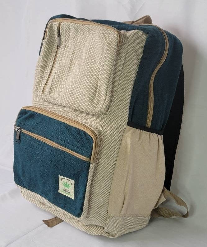 Namaste Fashionable Unisex Multicolor Natural Gheri Handmade Organic Vegan Eco-Friendly Backpack.