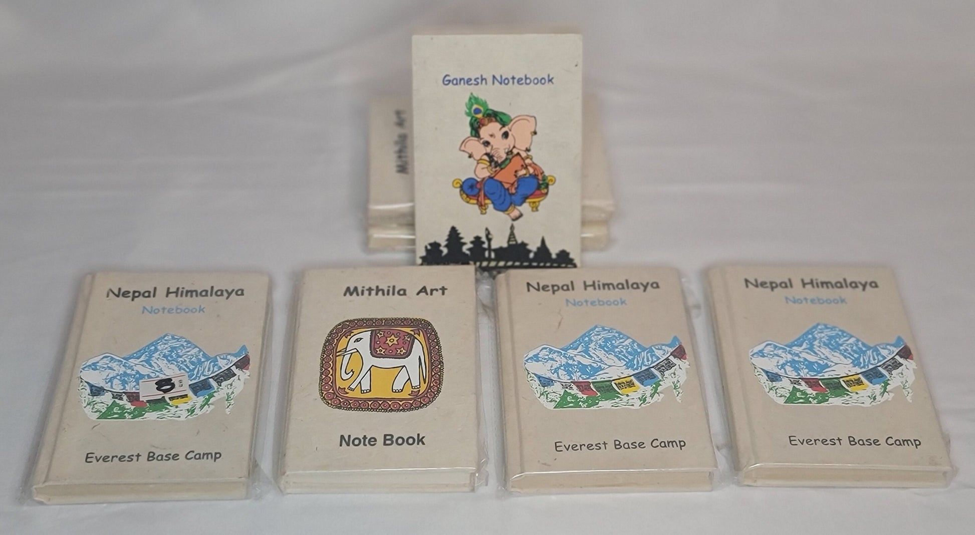 Namaste Eco-Friendly Printed Cover Unlined Natural Organic Handmade in Nepal Lokta Paper Pocket Journal Notebook