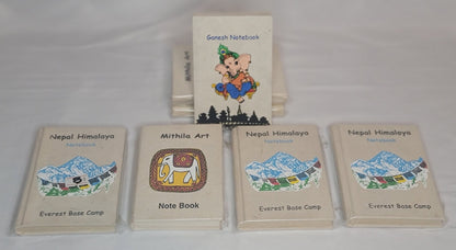 Namaste Eco-Friendly Printed Cover Unlined Natural Organic Handmade in Nepal Lokta Paper Pocket Journal Notebook