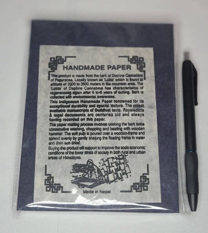 Namaste Eco Friendly Cover Unlined Natural Organic Handmade in Nepal Lokta Paper Om Mani Padme Hum Journal Notebook