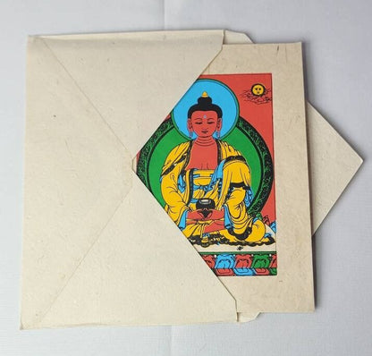 Namaste Eco Friendly Lokta Handmade Nepalese Paper Durable Organic Natural Greeting Card for all purposes