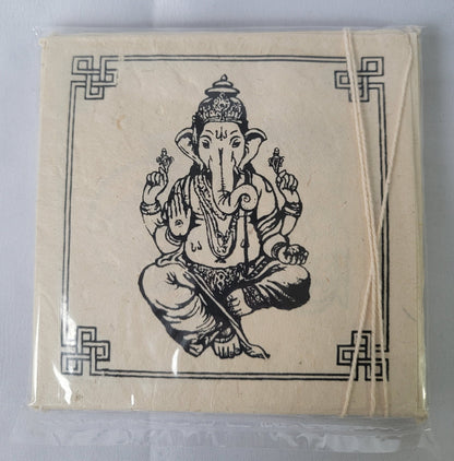 Sacred Handmade Lokta (Nepalese Paper) Geometry Rainbow Ganesh Horse Buddhist Healing Meditational Yoga Positive Energy Prayer Flag