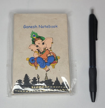 Namaste Eco-Friendly Printed Cover Unlined Natural Organic Handmade in Nepal Lokta Paper Pocket Journal Notebook