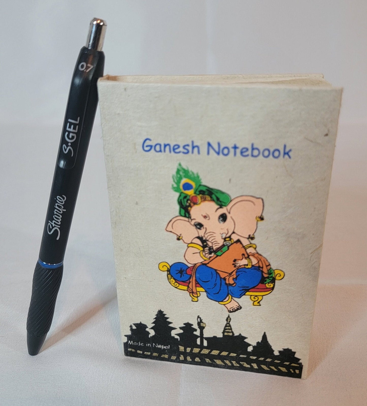 Namaste Eco-Friendly Printed Cover Unlined Natural Organic Handmade in Nepal Lokta Paper Pocket Journal Notebook