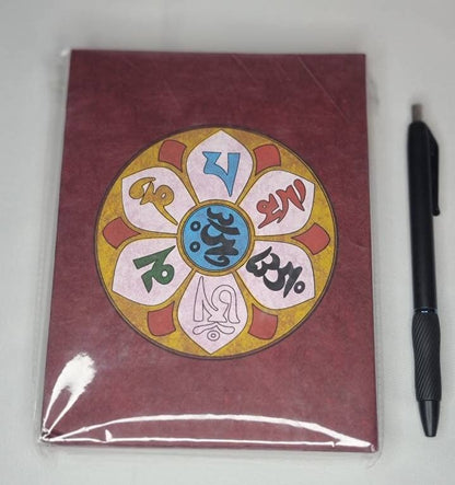 Namaste Eco Friendly Cover Unlined Natural Organic Handmade in Nepal Lokta Paper Om Mani Padme Hum Journal Notebook