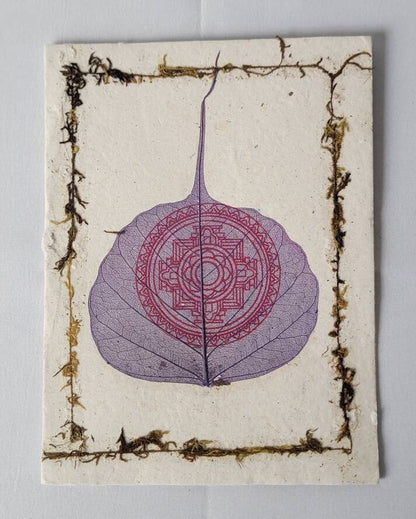 Namaste Eco Friendly Lokta Handmade Nepalese Paper Durable Organic Natural Greeting Card for all purposes