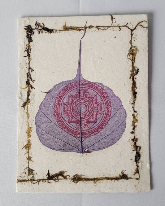 Namaste Eco Friendly Lokta Handmade Nepalese Paper Durable Organic Natural Greeting Card for all purposes