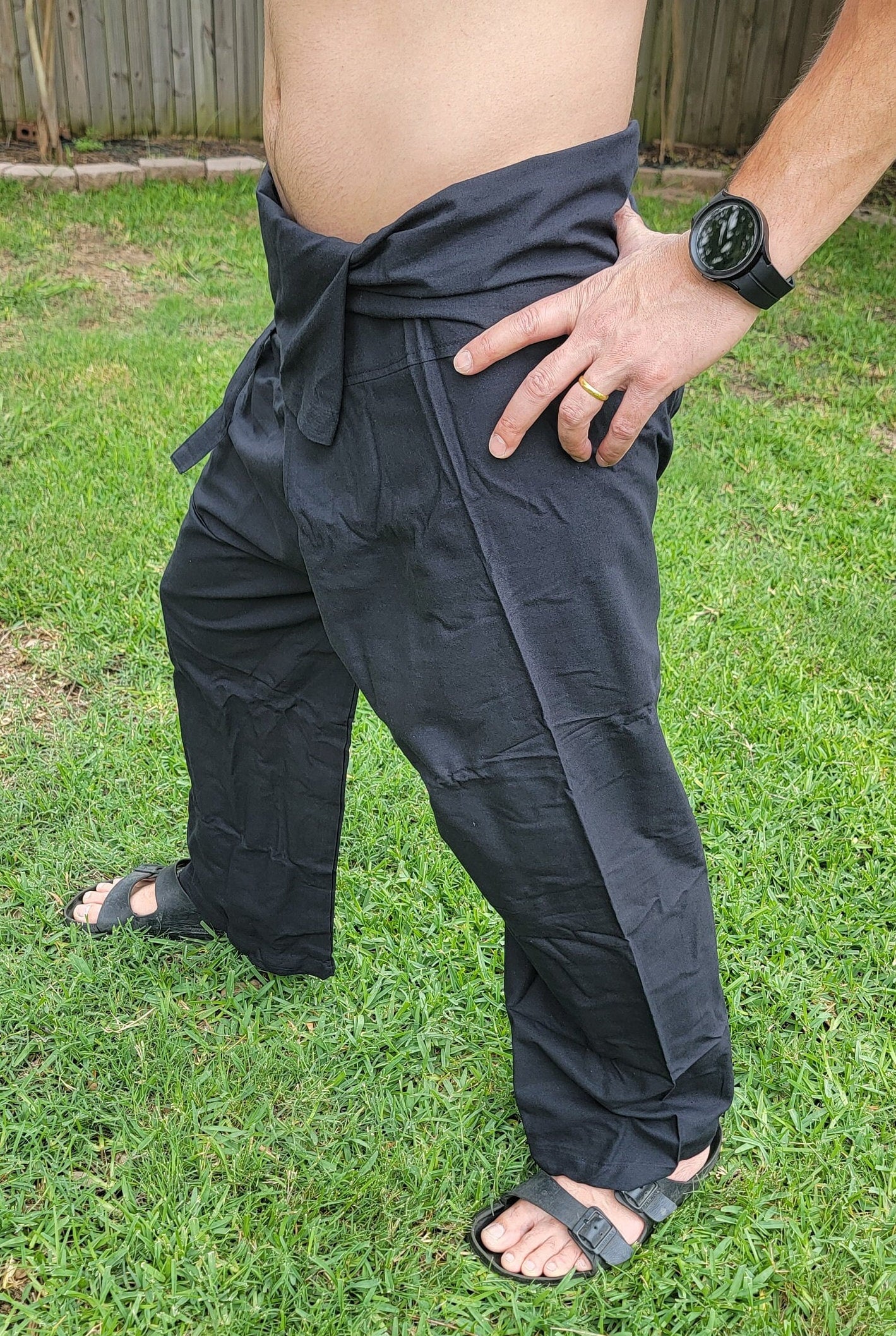 Namaste Handmade Organic Comfortable Cotton Thai Fisherman Pants Trouser Yoga Pant Loose Unisex Khadi Pant Boho Hippie Style Made in Nepal