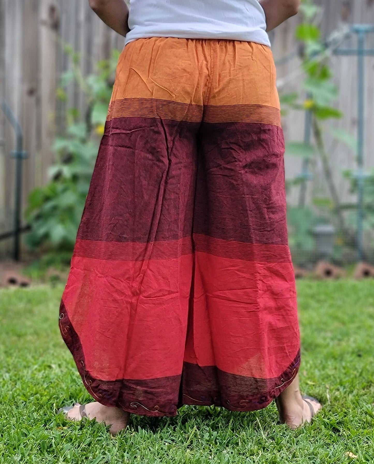 Namaste Unique Comfortable Handmade Colorful Floral Embroidery Hippie Boho Trouser Yoga Pants