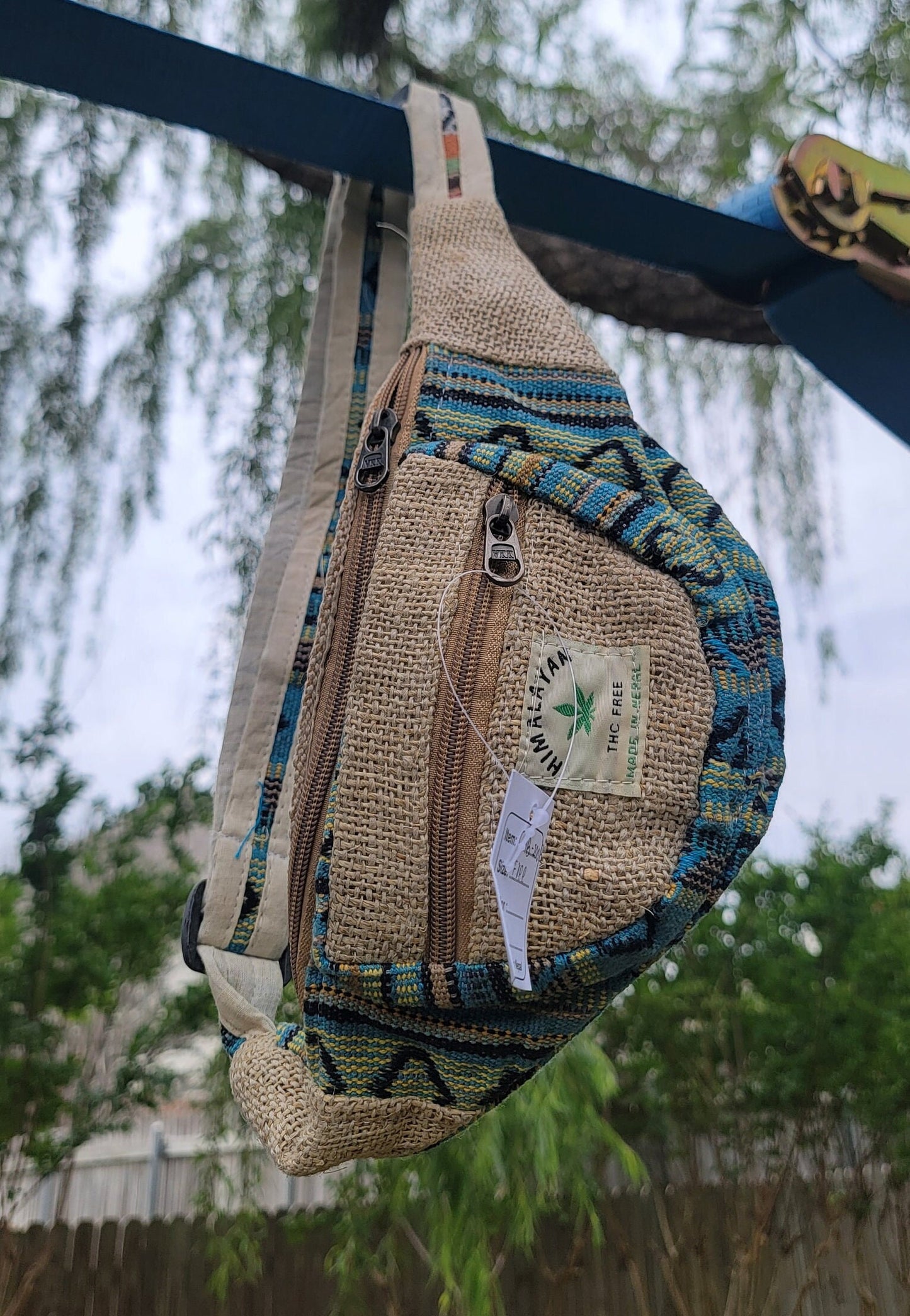 Namaste Handmade Unisex Colorful Fashionable Unique Organic Hemp Bag/Fanny Pack/Bum Bag/Money Bag/Passport Bag