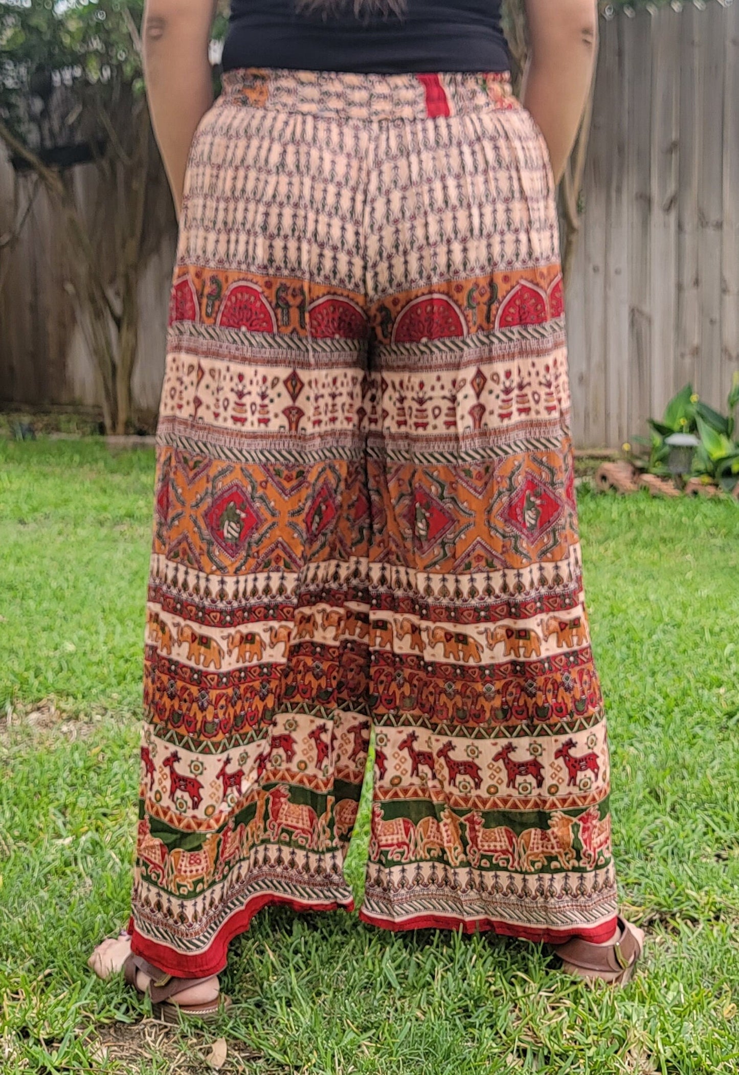 Namaste Bohotusk Women Elephant Floral Print Harem Pants Trouser