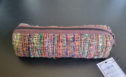 3 Piece Set Toiletry Organic Eco Friendly Handmade Colorful Hippy Pencil Case/Makeup Pouch Bag