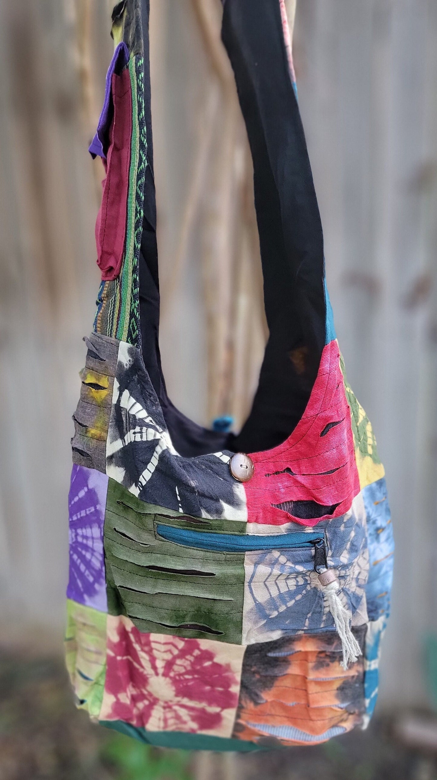 Namaste Fashionable Unique Fine Cotton Colorful Patchwork Light weight Handmade Boho Multi-Purpose Women Cross Body Festival Nepalese Bag