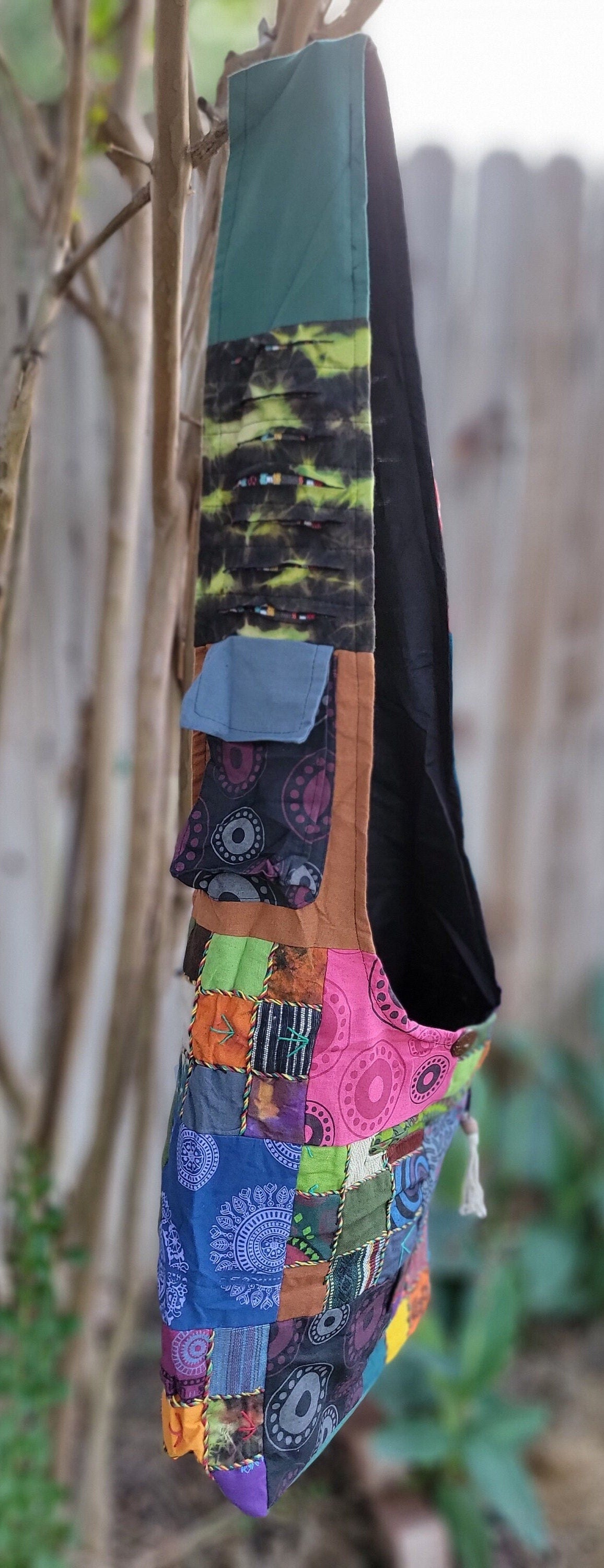 Namaste Fashionable Unique Fine Cotton Colorful Patchwork Light weight Handmade Boho Multi-Purpose Women Cross Body Festival Nepalese Bag