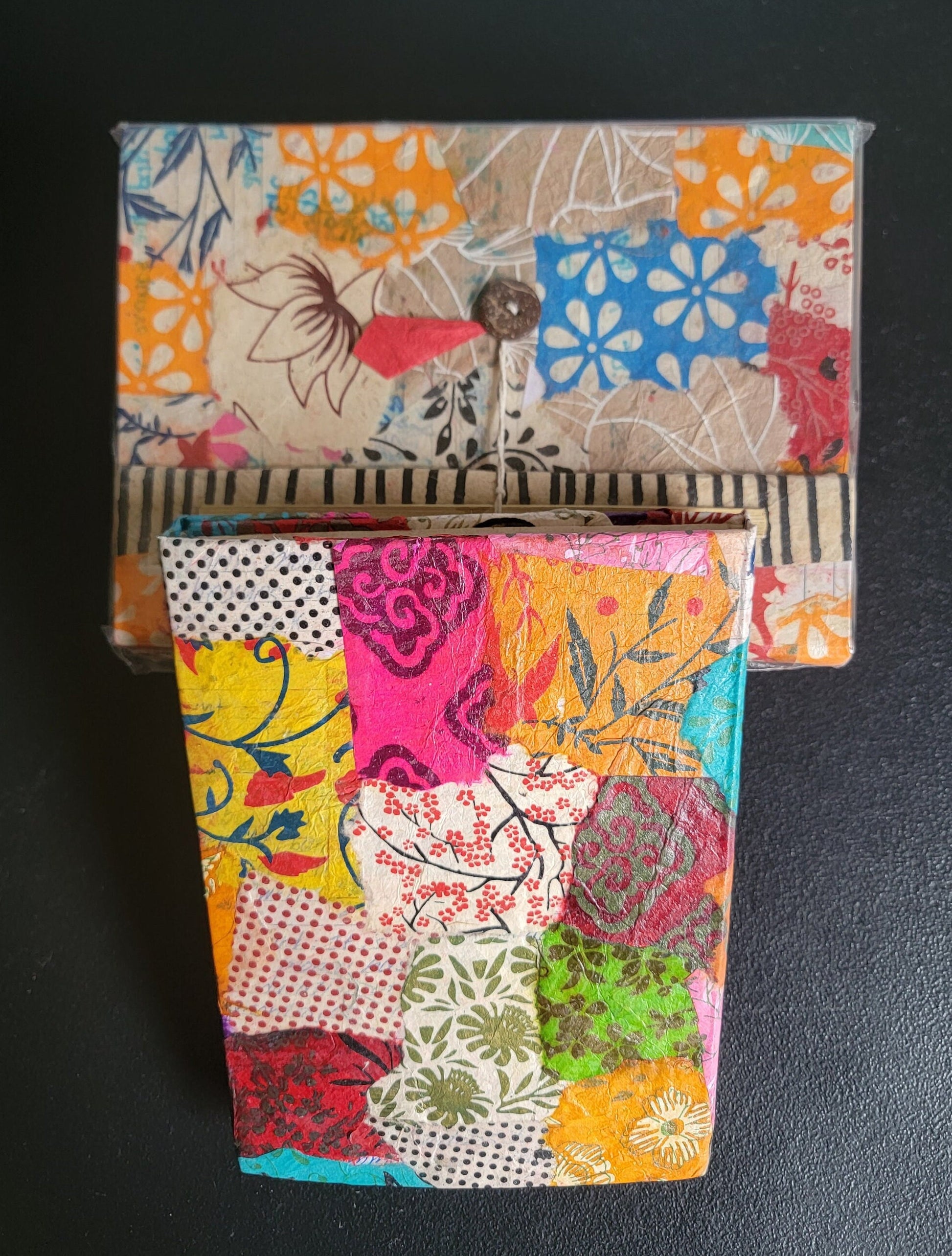 Namaste Eco-Friendly Colorful Flowers Printed Cover Unlined Natural Organic Handmade in Nepal Lokta Paper Journal Notebook