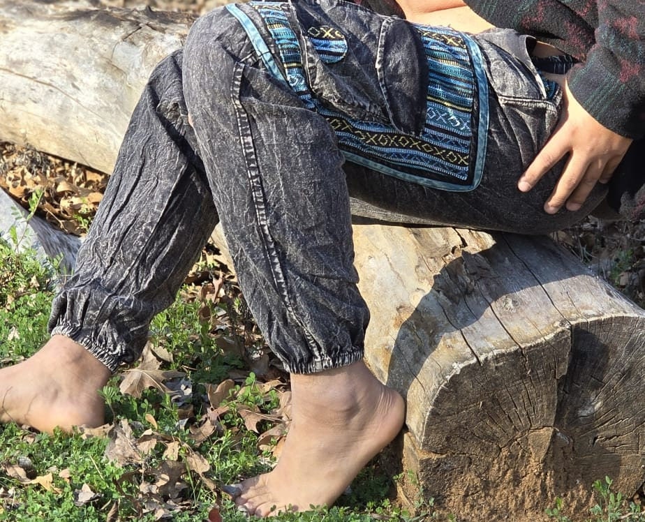 Namaste Fashionable Unisex Multicolor Handmade Hippie Brown Non Acidic Stonewashed Dyed Cotton Comfy Nepalese Harem Pants Yoga Trouser