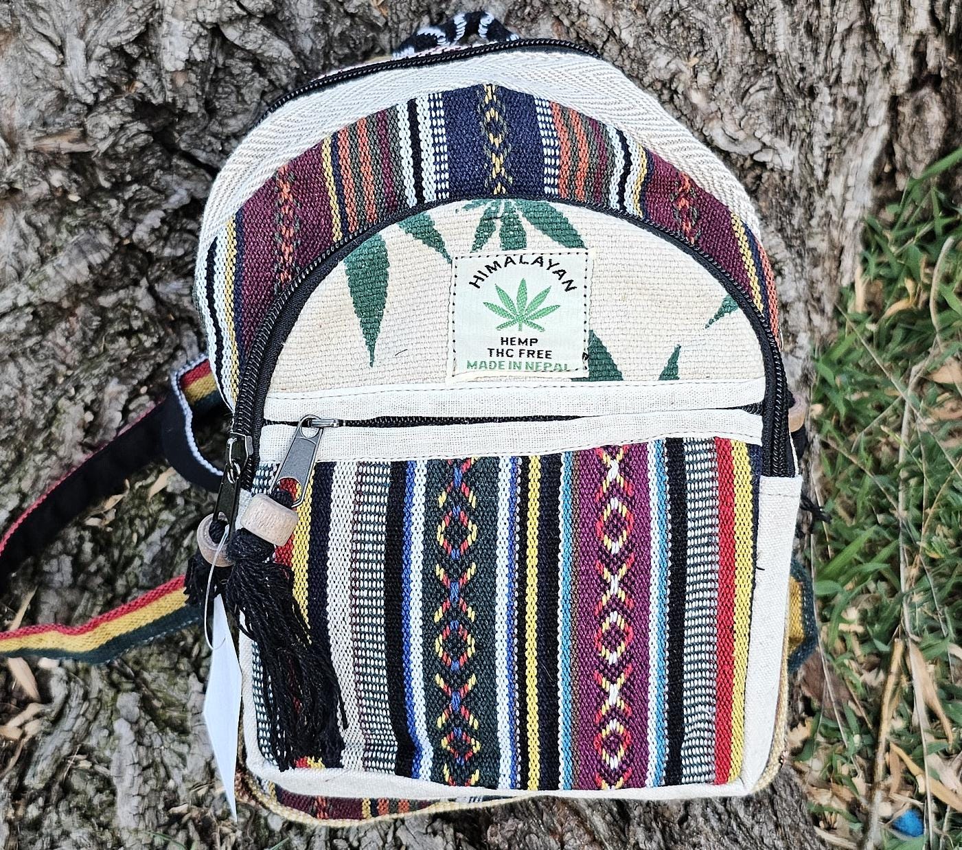 Namaste Colorful Natural Unisex Handmade Organic Eco Friendly Tiny Backpack