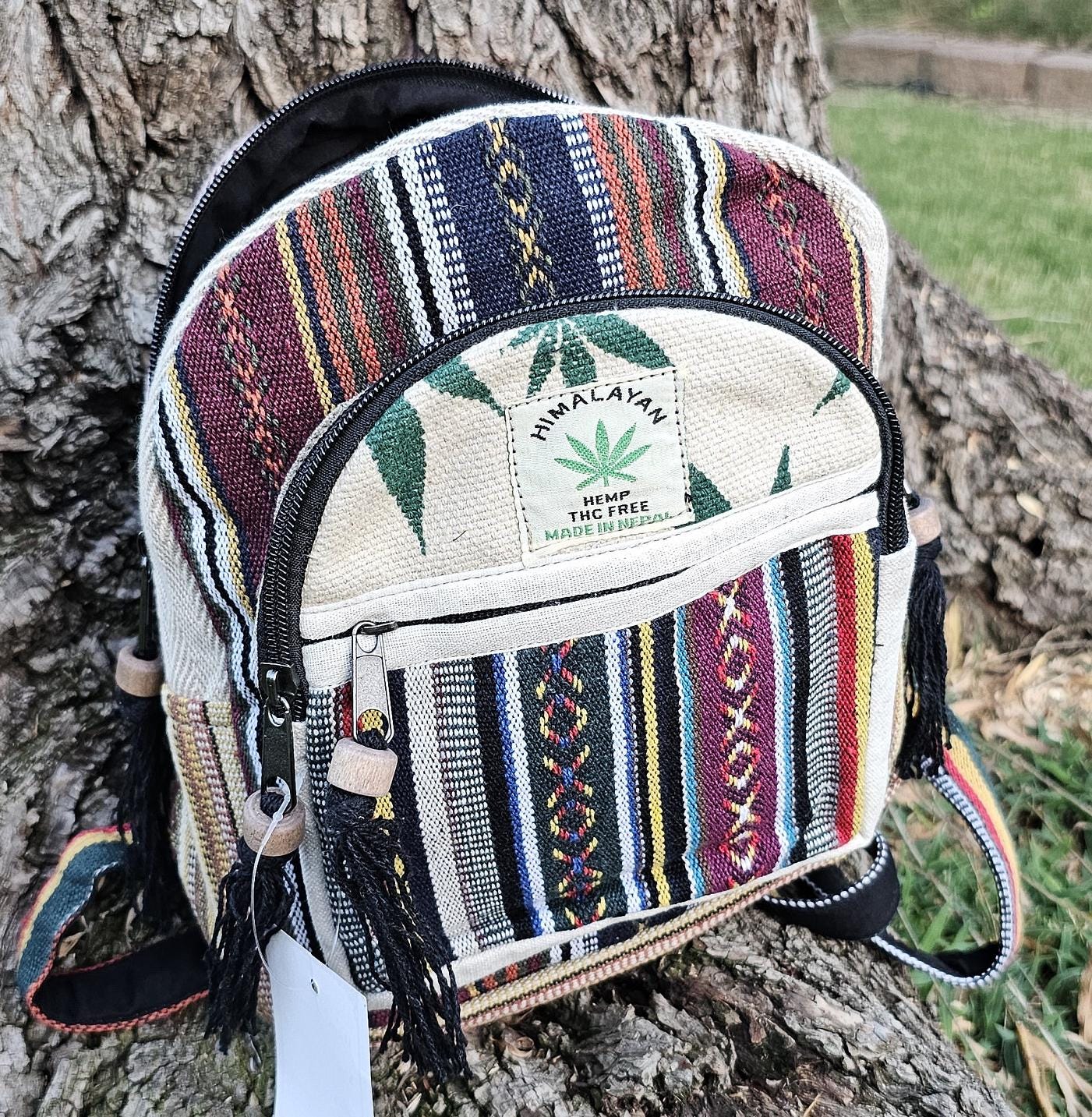 Namaste Colorful Natural Unisex Handmade Organic Eco Friendly Tiny Backpack