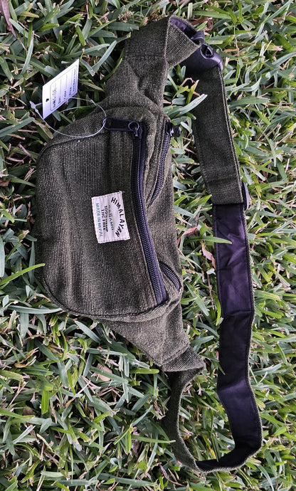 Namaste Natural Hemp & Cotton Yellow Green Maroon Blue Color Trendy Funky Waist Belt Fanny pack