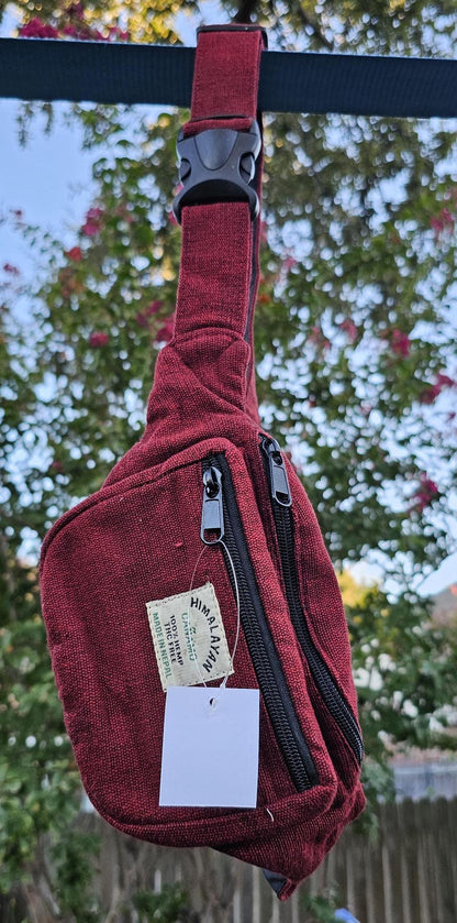 Namaste Natural Hemp & Cotton Yellow Green Maroon Blue Color Trendy Funky Waist Belt Fanny pack