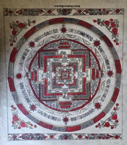 Lokta Prints of Sakyamuni Buddha, Wheels of Life, Kala Chakra, Mandala Art work Wall Hanging Crafts