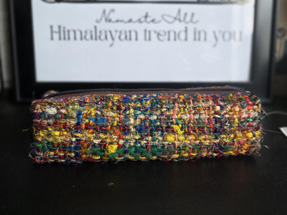 3 Piece Set Toiletry Organic Eco Friendly Handmade Colorful Hippy Pencil Case/Makeup Pouch Bag