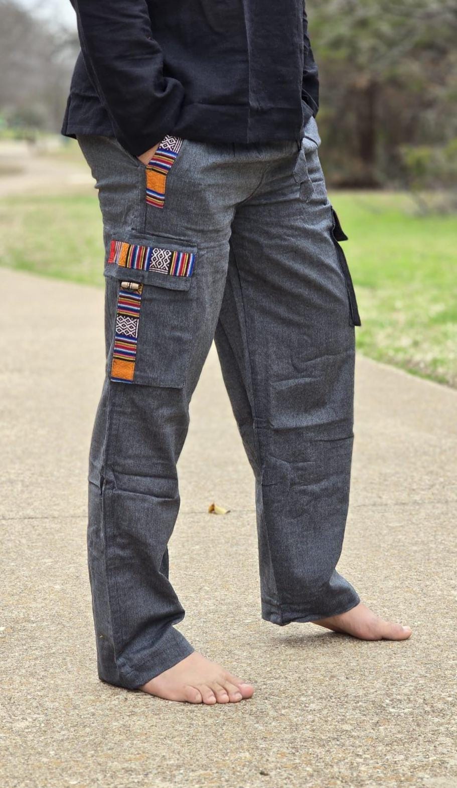 Namaste Fashionable Unisex Multicolor Handmade Hippie Trunked Durable Cotton Trouser