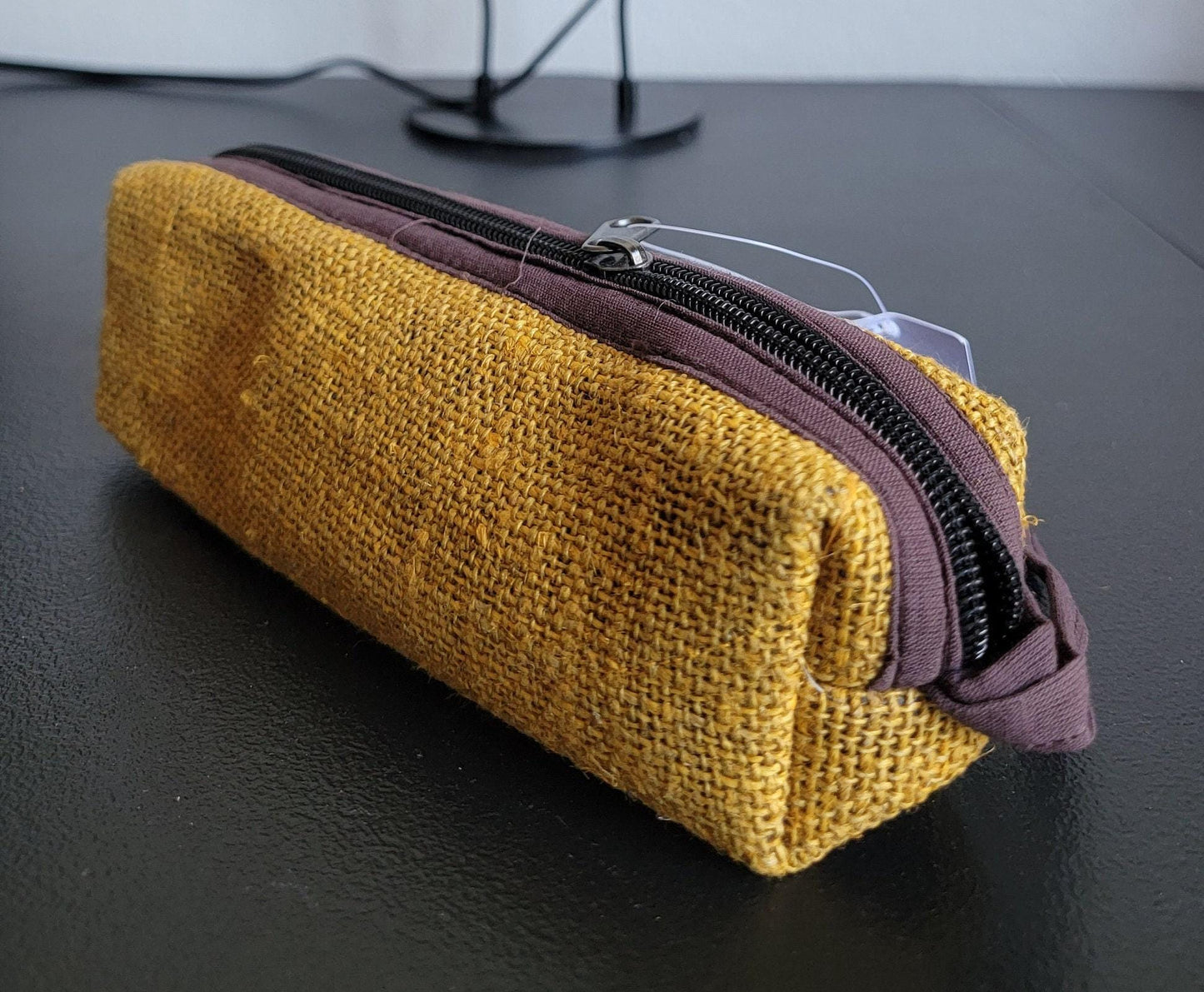 Hemp handmade organic unisex natural colorful vibrant toiletry/makeup/school supplies bag