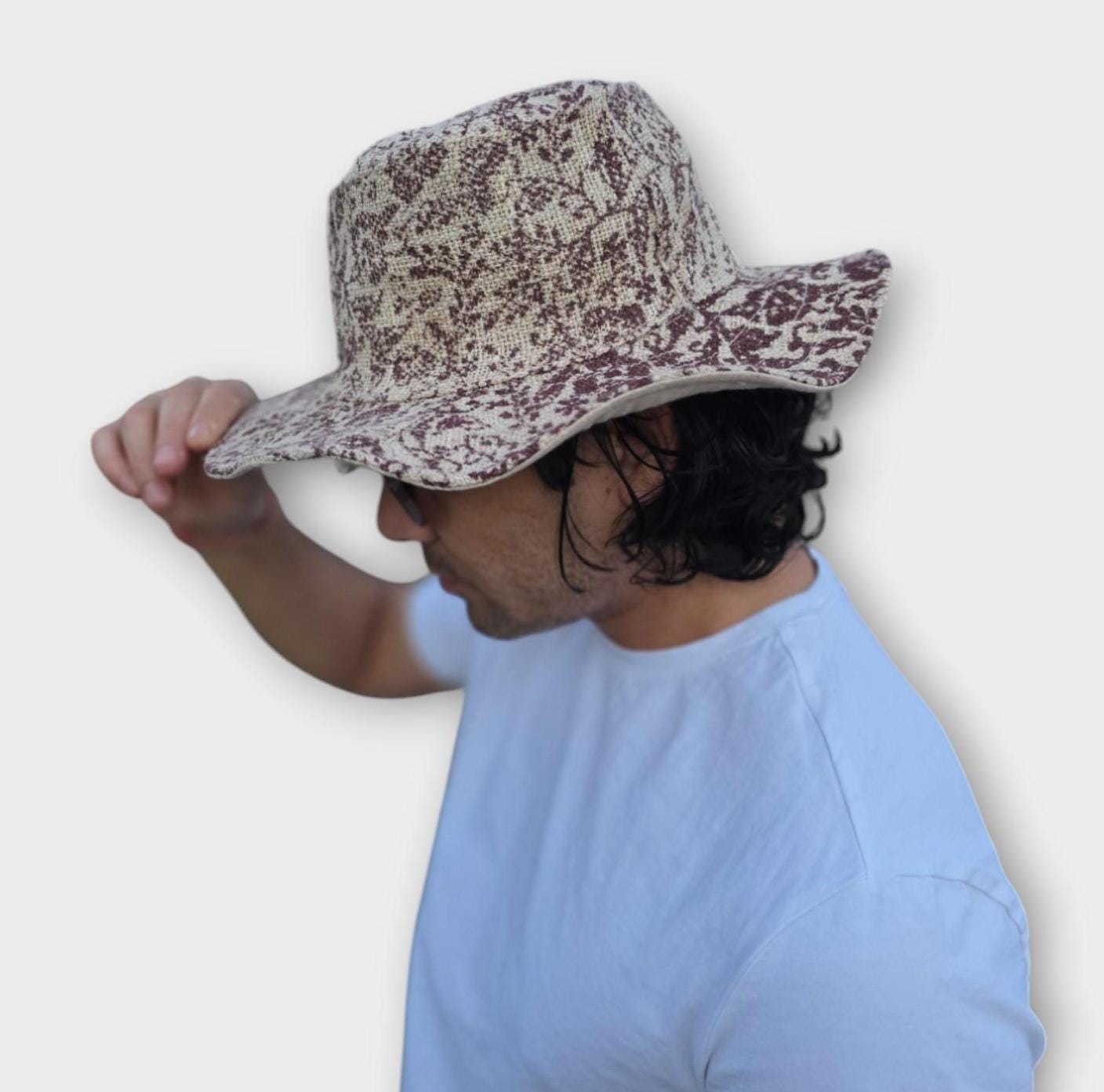 Namaste fashionable unisex bohemian multicolor handmade 100% hemp reggae cowboy durable adjustable eco-friendly organic hemp hat