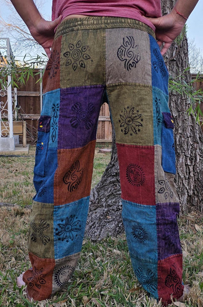 Namaste fashionable unisex multicolor stonewashed handmade hippie patchwork durable non acidic hippie cotton trouser